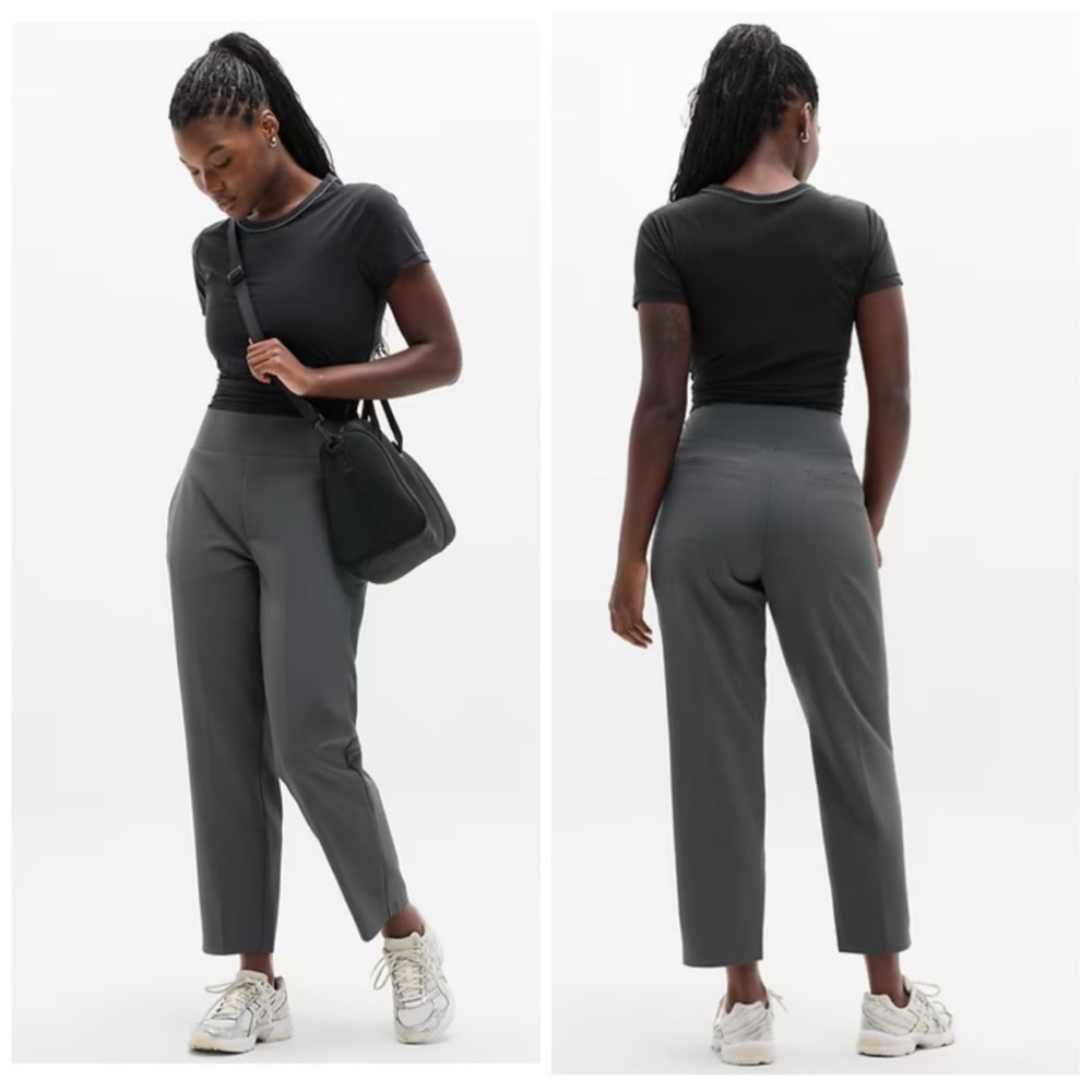 athleta endless high rise pant in slate grey